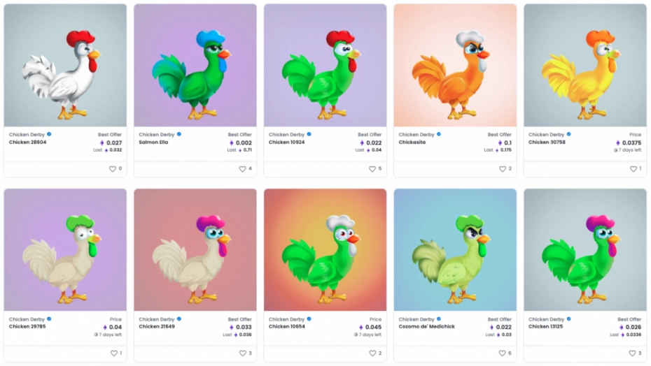 Chicken Derby on Polygon Blockchain